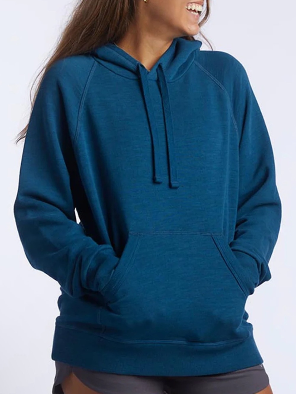 RICHER POORER Women's Teal Hooded Pullover Sweatshirt! S